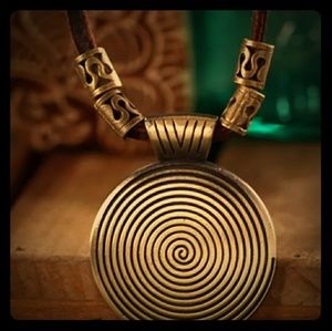 Vintage Style Coin Leather Necklace - adjustable!